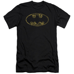 Batman Tattered Logo - Men's Premium Slim Fit T-Shirt Men's Premium Slim Fit T-Shirt Batman   