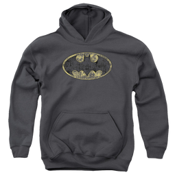 DC Batman Tattrered Logo - Youth Hoodie Youth Hoodie (Ages 8-12) Batman   