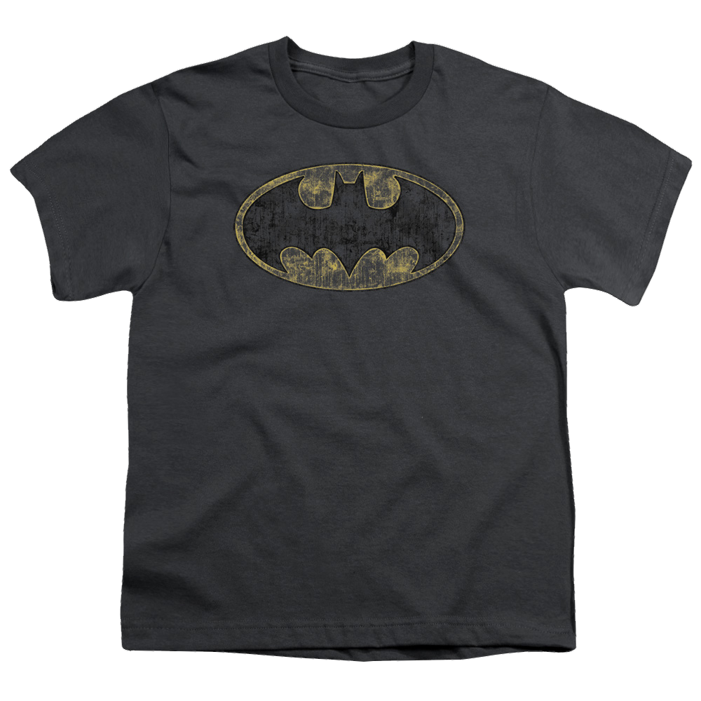 DC Batman Tattrered Logo - Youth T-Shirt Youth T-Shirt (Ages 8-12) Batman   