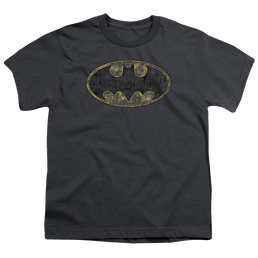 DC Batman Tattrered Logo - Youth T-Shirt Youth T-Shirt (Ages 8-12) Batman   