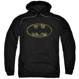 Batman Tattered Logo - Pullover Hoodie Pullover Hoodie Batman   