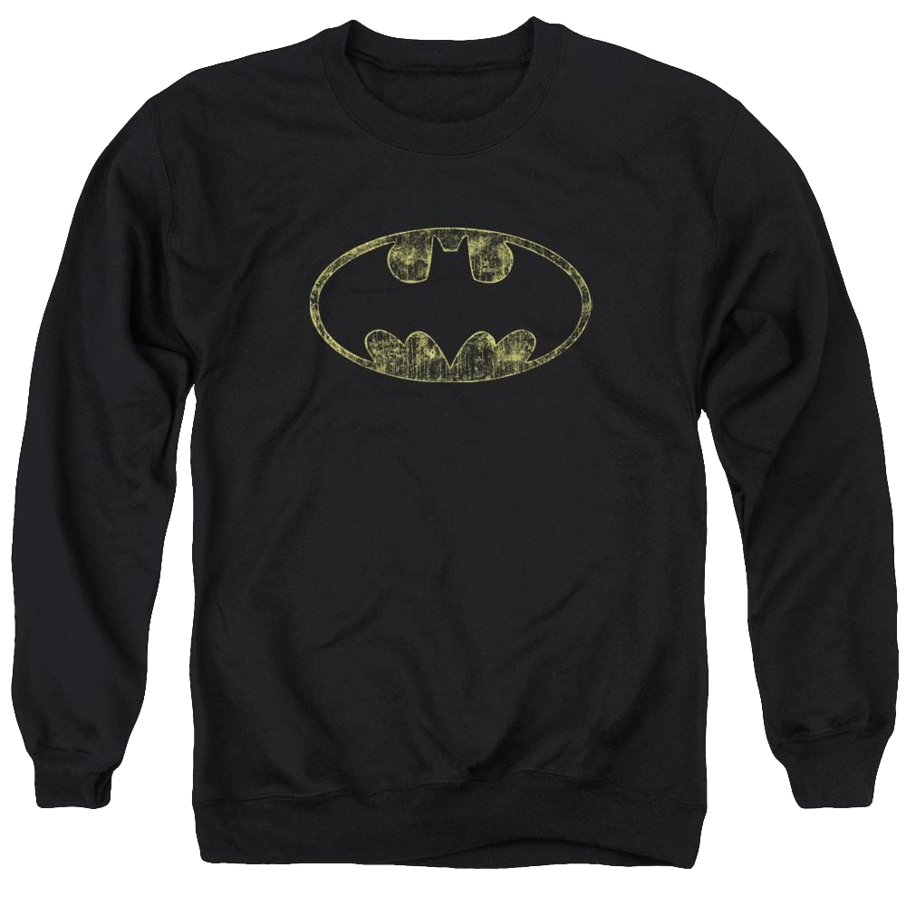 Batman Tattered Logo - Men's Crewneck Sweatshirt Men's Crewneck Sweatshirt Batman   