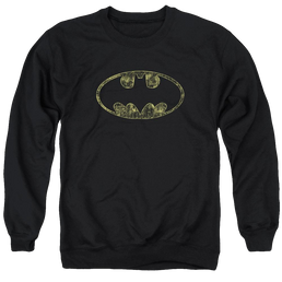 Batman Tattered Logo - Men's Crewneck Sweatshirt Men's Crewneck Sweatshirt Batman   