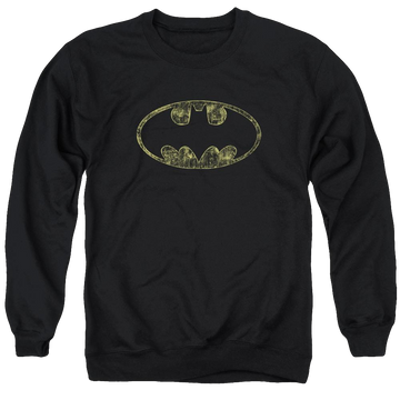 Batman Tattered Logo - Men's Crewneck Sweatshirt Men's Crewneck Sweatshirt Batman   