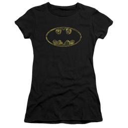 Batman Tattered Logo - Juniors T-Shirt Juniors T-Shirt Batman   
