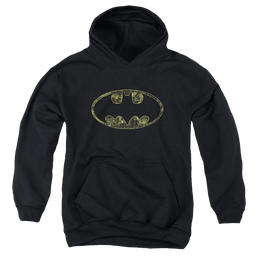 DC Batman Tattered Logo - Youth Hoodie Youth Hoodie (Ages 8-12) Batman   