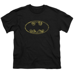 DC Batman Tattered Logo - Youth T-Shirt Youth T-Shirt (Ages 8-12) Batman   