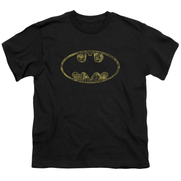 DC Batman Tattered Logo - Youth T-Shirt Youth T-Shirt (Ages 8-12) Batman   