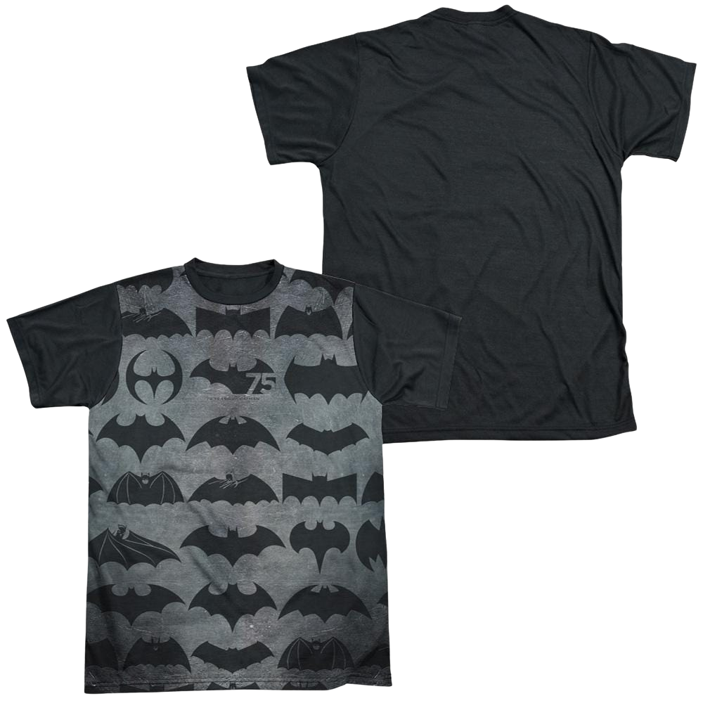 Batman 75 Symbols - Men's Black Back T-Shirt Men's Black Back T-Shirt Batman   
