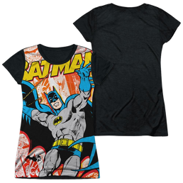 Batman 75 Panels - Juniors Black Back T-Shirt Juniors Black Back T-Shirt Batman   