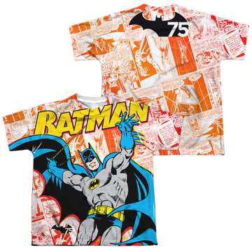 DC Batman 75 Panels (Front/Back Print) - Youth All-Over Print T-Shirt Youth All-Over Print T-Shirt (Ages 8-12) Batman   