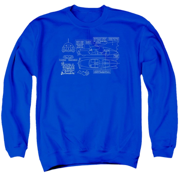 Batman Batmobile - Men's Crewneck Sweatshirt Men's Crewneck Sweatshirt Batman   