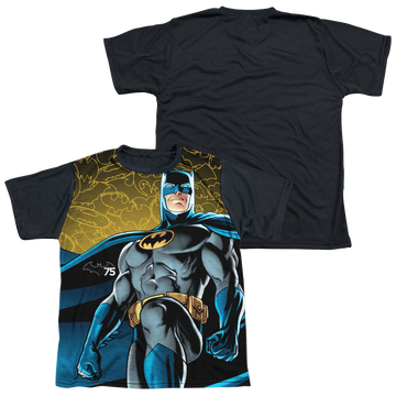 DC Batman 75 Glow - Youth Black Back T-Shirt Youth Black Back T-Shirt (Ages 8-12) Batman   