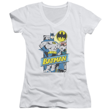 Batman Out Of The Pages - Juniors V-Neck T-Shirt Juniors V-Neck T-Shirt Batman   