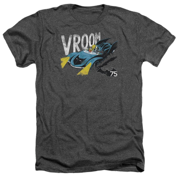 Charcoal men's heather t-shirt with Batman Vroom graphic