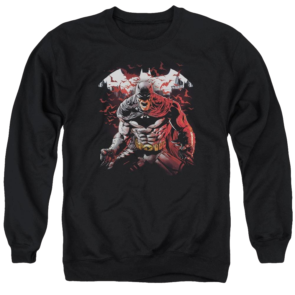 Batman Raging Bat - Men's Crewneck Sweatshirt Men's Crewneck Sweatshirt Batman   
