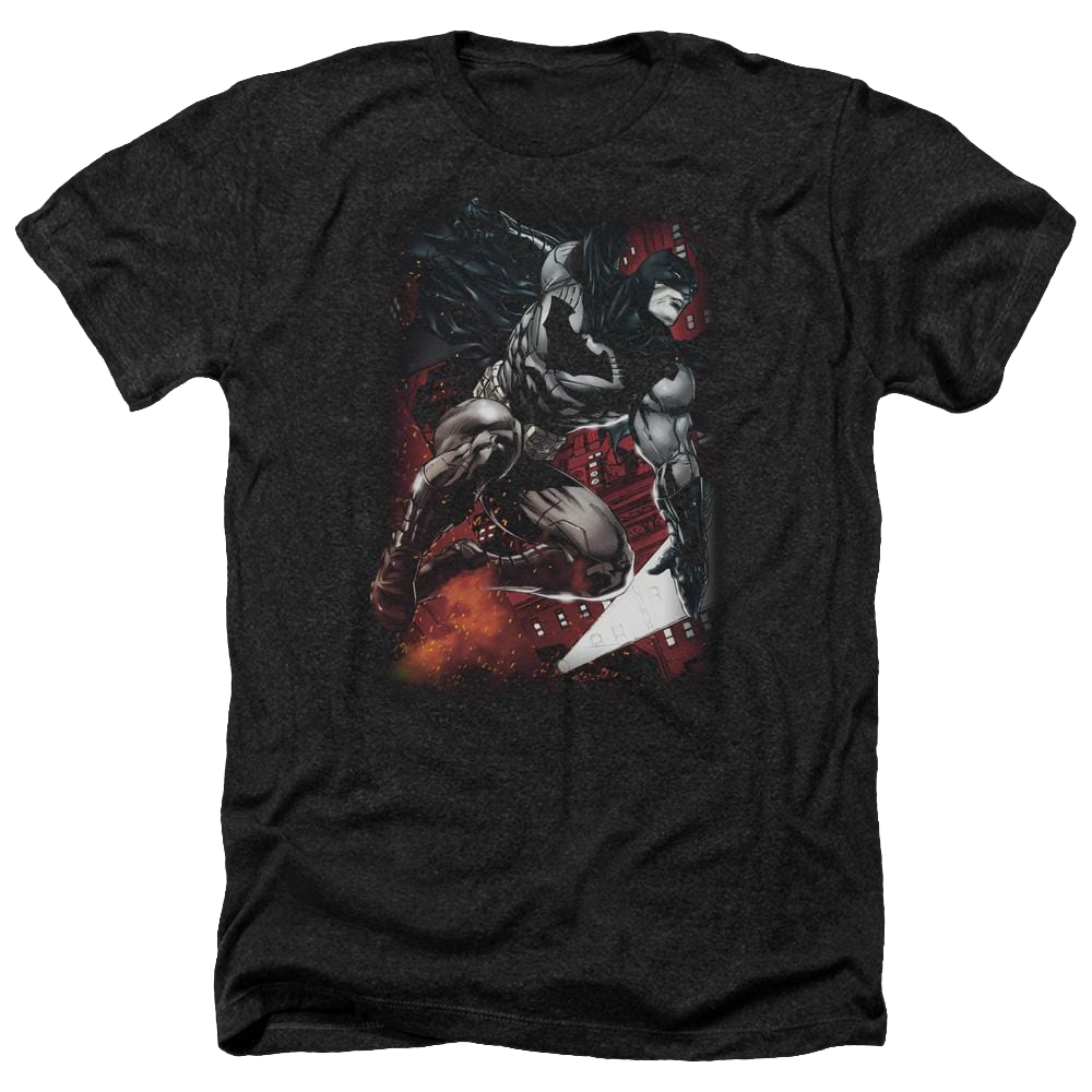 Batman Sparks Leap - Men's Heather T-Shirt Men's Heather T-Shirt Batman   