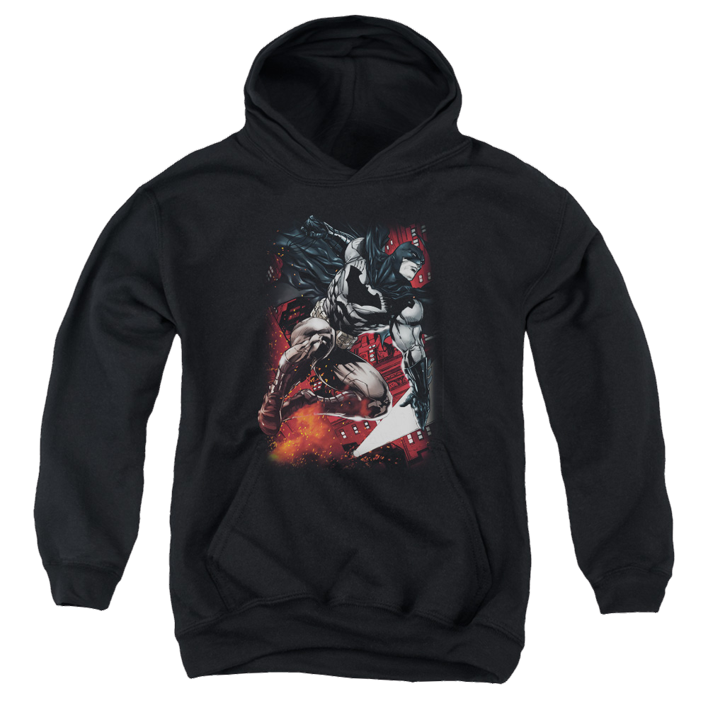 DC Batman Sparks Leap - Youth Hoodie Youth Hoodie (Ages 8-12) Batman   