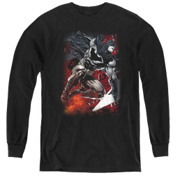 Dc Batman Sparks Leap - Youth Long Sleeve T-Shirt Youth Long Sleeve T-Shirt Batman   