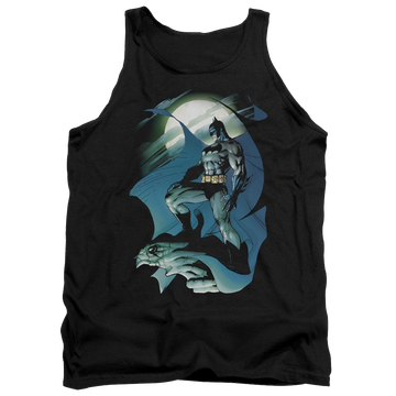 Black men's tank with Batman Glow Of The Moon graphic