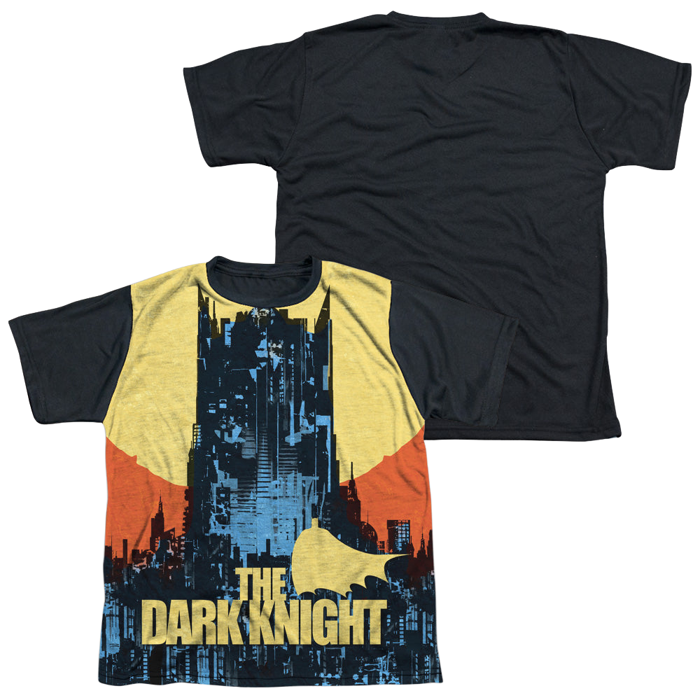 DC Batman Bat Building - Youth Black Back T-Shirt Youth Black Back T-Shirt (Ages 8-12) Batman   