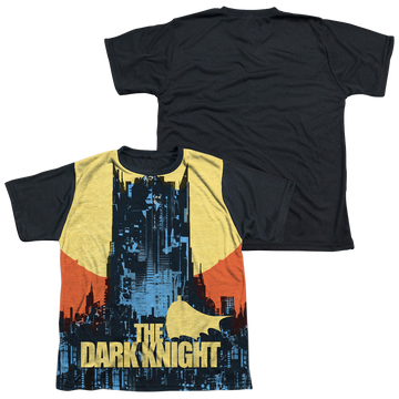 DC Batman Bat Building - Youth Black Back T-Shirt Youth Black Back T-Shirt (Ages 8-12) Batman   