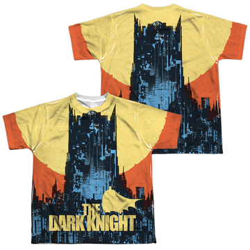 DC Batman Bat Building (Front/Back Print) - Youth All-Over Print T-Shirt Youth All-Over Print T-Shirt (Ages 8-12) Batman   