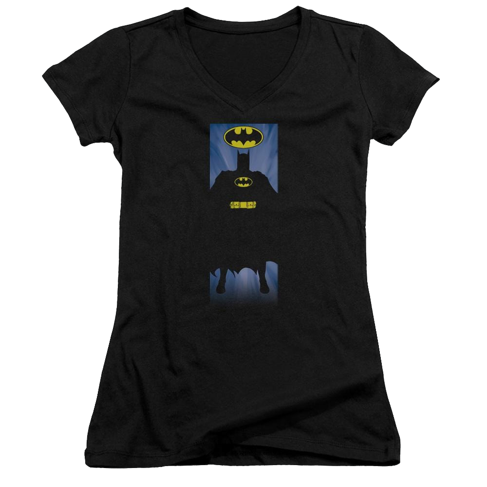 Batman Batman Block - Juniors V-Neck T-Shirt Juniors V-Neck T-Shirt Batman   