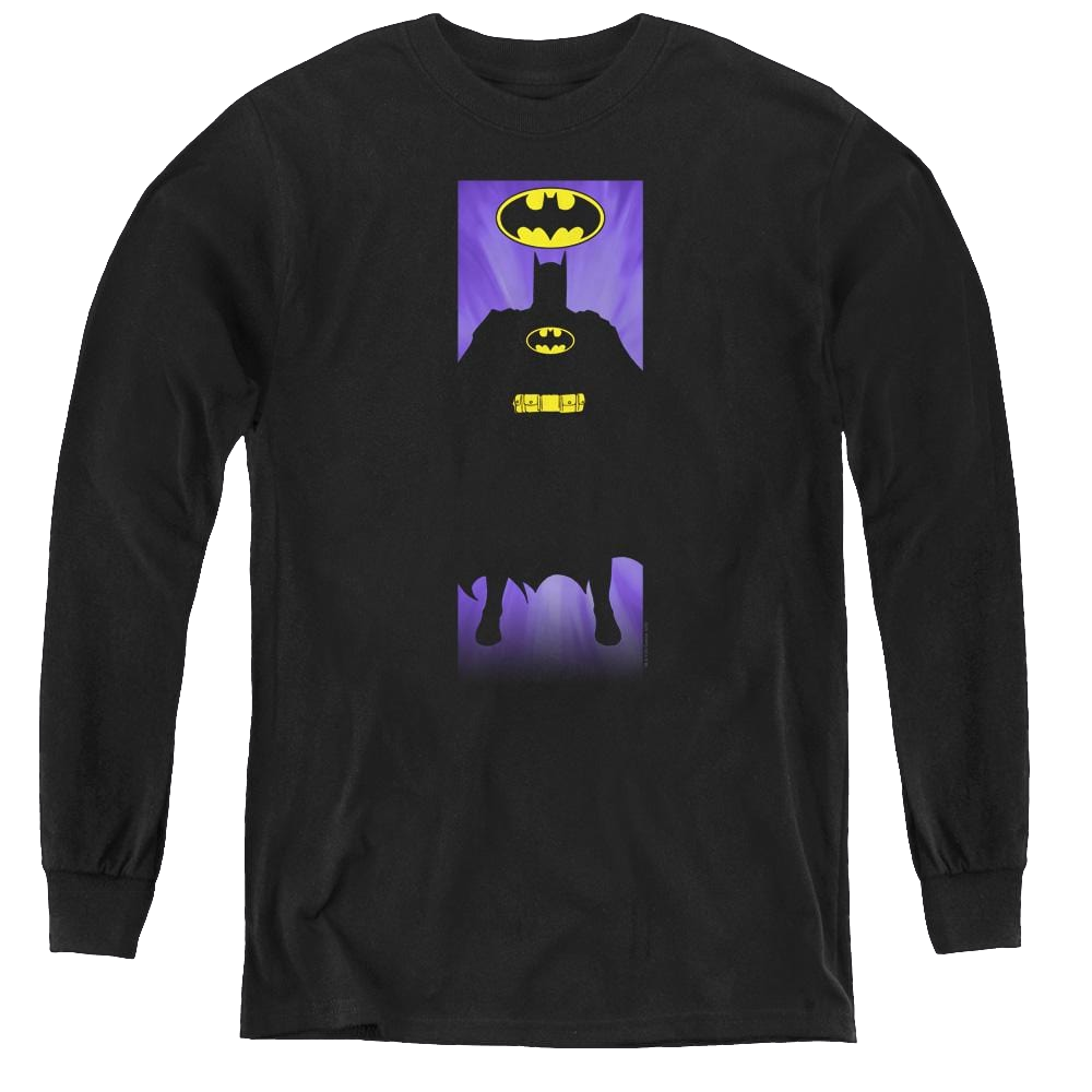 Dc Batman Batman Block - Youth Long Sleeve T-Shirt Youth Long Sleeve T-Shirt Batman   