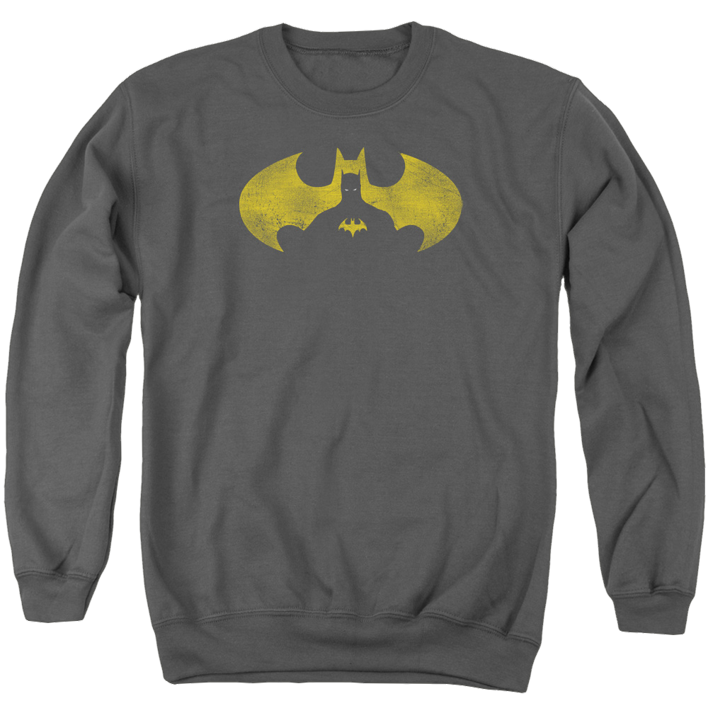 Batman Bat Symbol Knockout - Men's Crewneck Sweatshirt Men's Crewneck Sweatshirt Batman   
