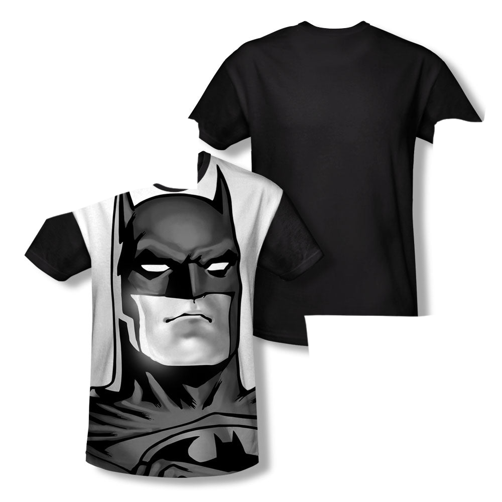 DC Batman Bw Bat Head - Youth Black Back T-Shirt Youth Black Back T-Shirt (Ages 8-12) Batman   