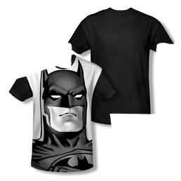 DC Batman Bw Bat Head - Youth Black Back T-Shirt Youth Black Back T-Shirt (Ages 8-12) Batman   