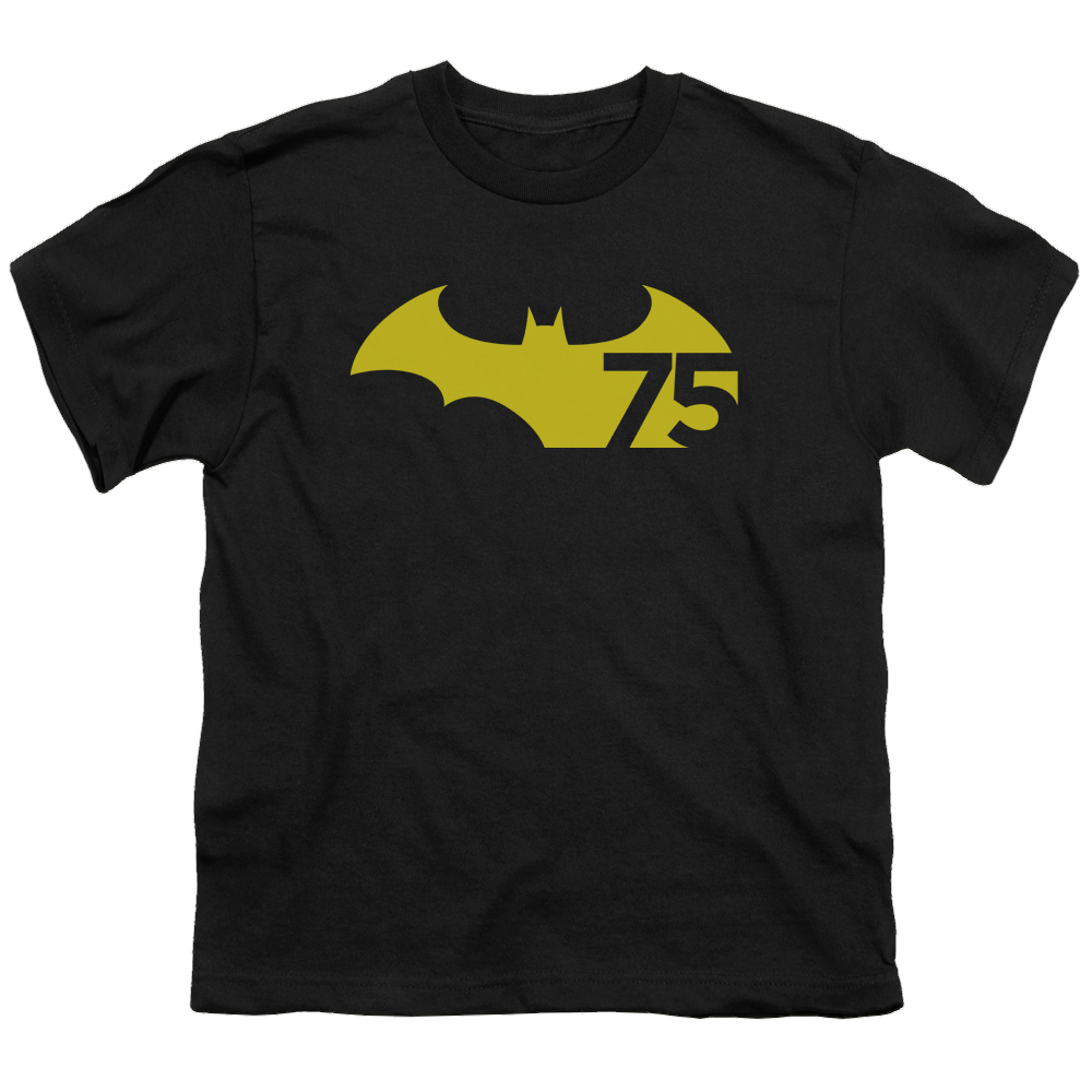 DC Batman 75 Logo 2 - Youth T-Shirt Youth T-Shirt (Ages 8-12) Batman   