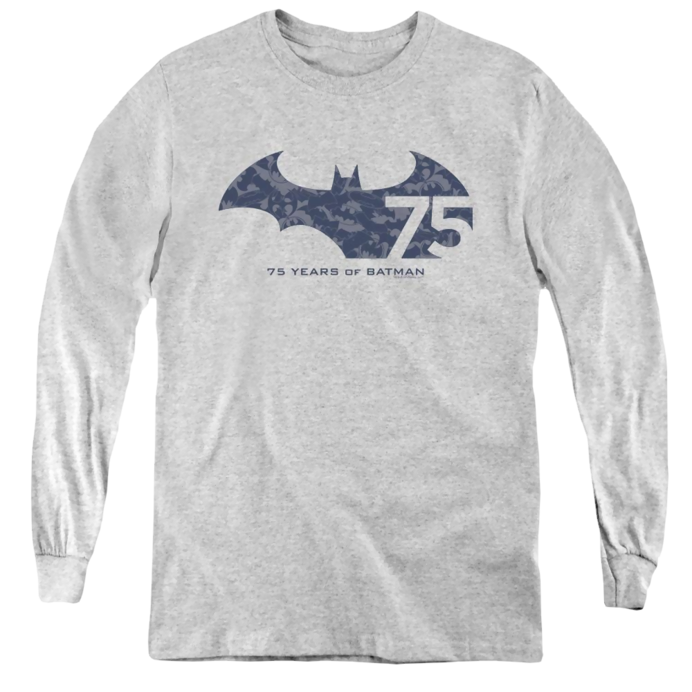 Dc Batman 75 Year Collage - Youth Long Sleeve T-Shirt Youth Long Sleeve T-Shirt Batman   