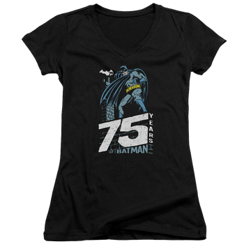 Batman Rooftop - Juniors V-Neck T-Shirt Juniors V-Neck T-Shirt Batman   