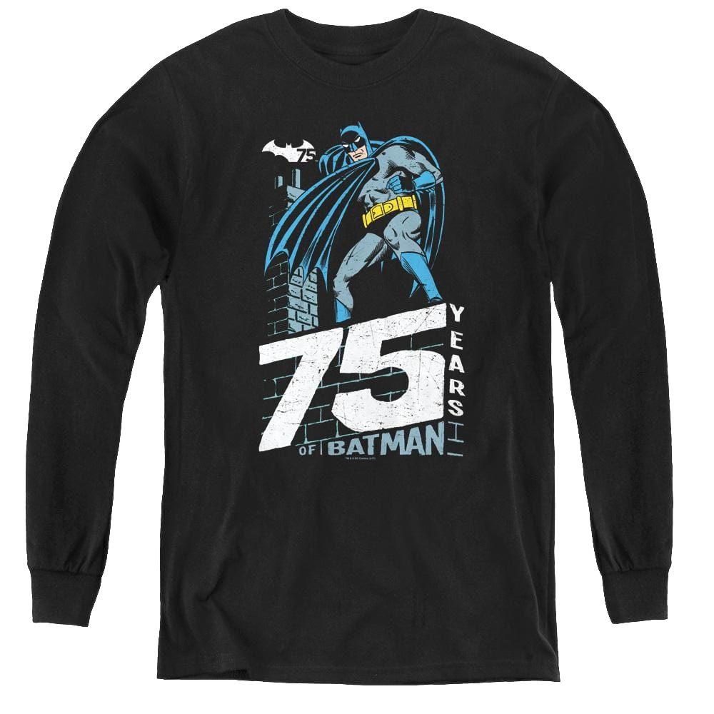 Dc Batman Rooftop - Youth Long Sleeve T-Shirt Youth Long Sleeve T-Shirt Batman   