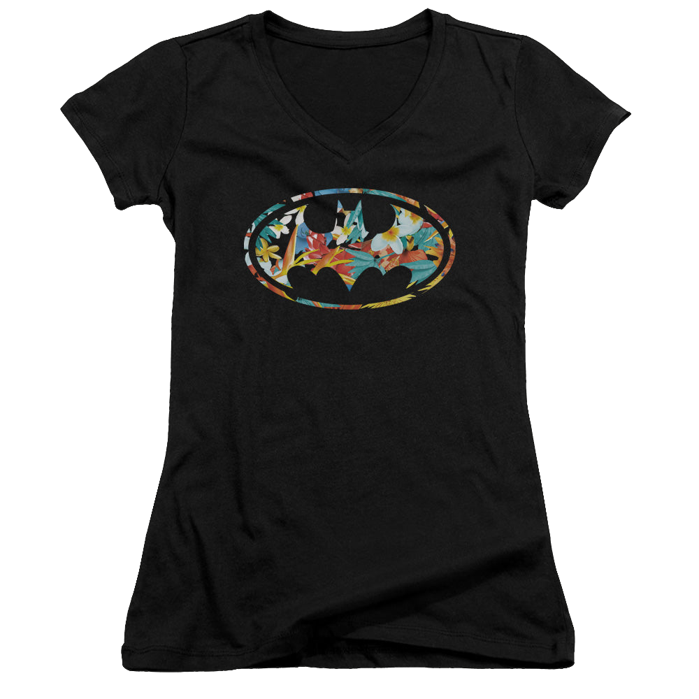 Batman Hawaiian Bat - Juniors V-Neck T-Shirt Juniors V-Neck T-Shirt Batman   