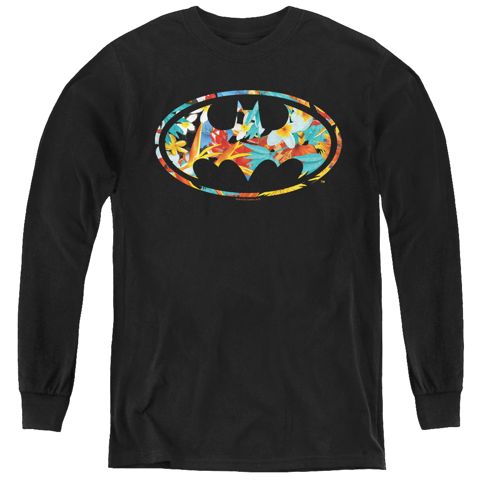 Batman Hawaiian Bat - Youth Long Sleeve T-Shirt Youth Long Sleeve T-Shirt Batman   