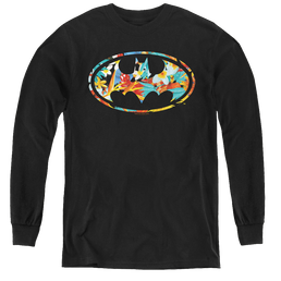 Batman Hawaiian Bat - Youth Long Sleeve T-Shirt Youth Long Sleeve T-Shirt Batman   