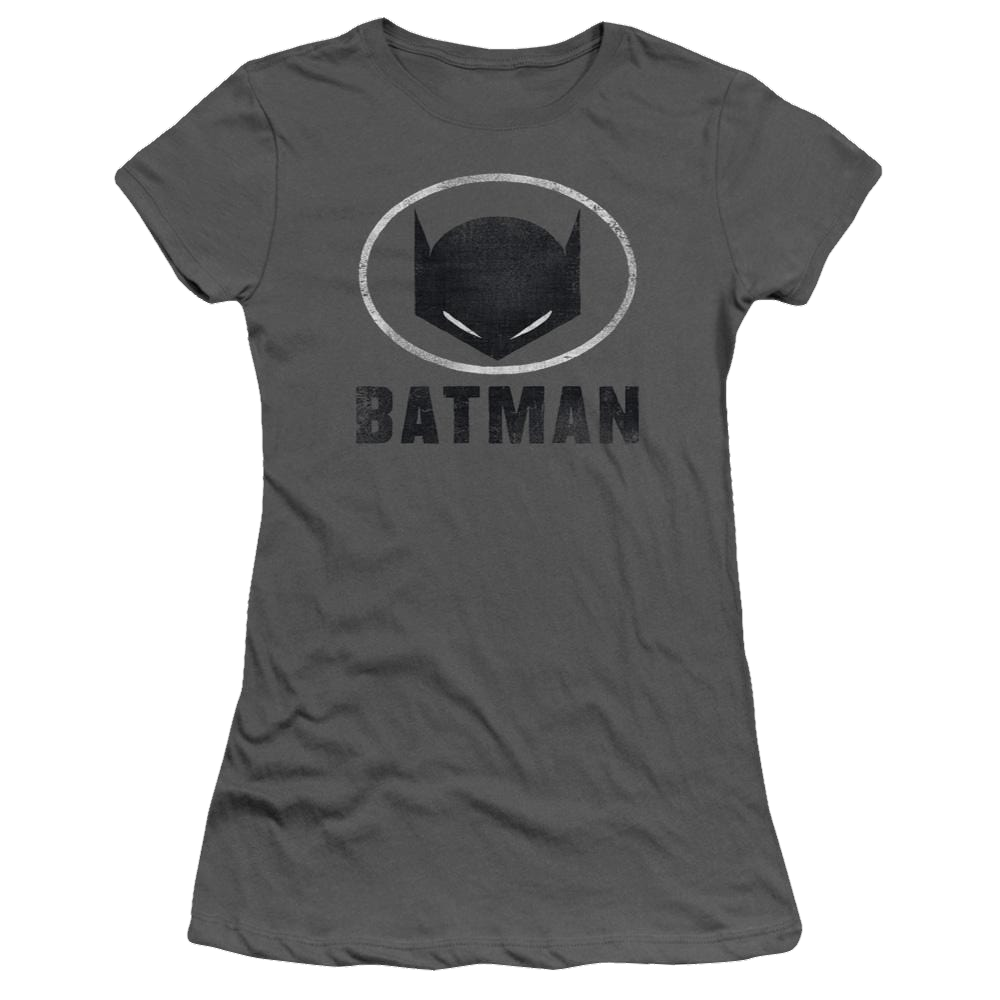 Batman Mask In Oval - Juniors T-Shirt Juniors T-Shirt Batman   