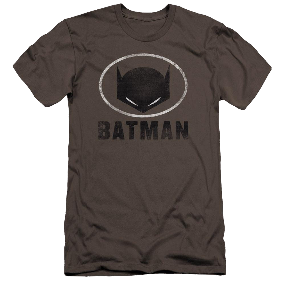 Batman Mask In Oval - Men's Premium Slim Fit T-Shirt Men's Premium Slim Fit T-Shirt Batman   