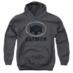 DC Batman Mask In Oval - Youth Hoodie Youth Hoodie (Ages 8-12) Batman   
