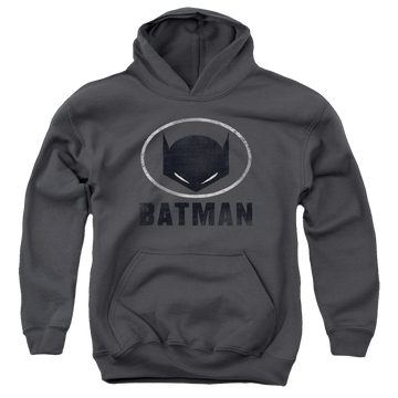 DC Batman Mask In Oval - Youth Hoodie Youth Hoodie (Ages 8-12) Batman   