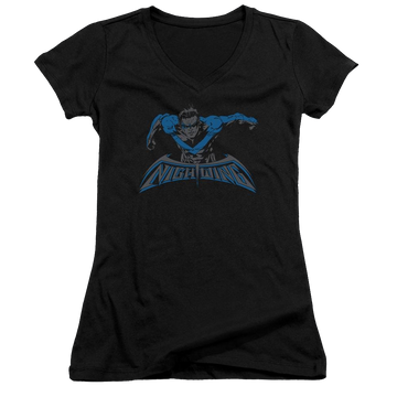 Batman Wing Of The Night - Juniors V-Neck T-Shirt Juniors V-Neck T-Shirt Nightwing   