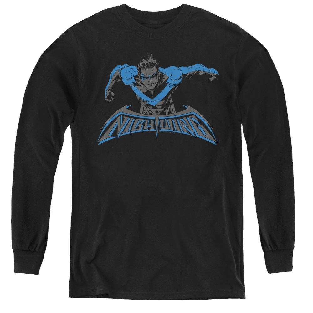 Nightwing Wing Of The Night - Youth Long Sleeve T-Shirt Youth Long Sleeve T-Shirt Nightwing   