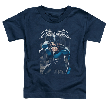Navy toddler t-shirt with Nightwing A Legacy graphic