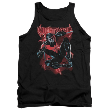 Black men's tank with Batman Lightwing graphic