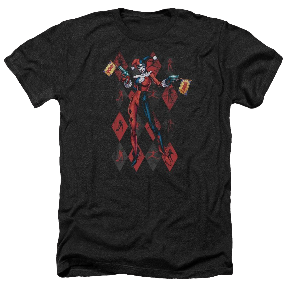 Batman Pow Pow - Men's Heather T-Shirt Men's Heather T-Shirt Harley Quinn   