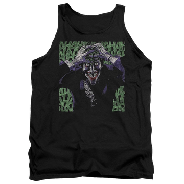 Black men's tank with Joker Batman Insanity graphic