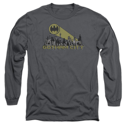 Batman Gotham Skyline - Men's Long Sleeve T-Shirt Men's Long Sleeve T-Shirt Batman   